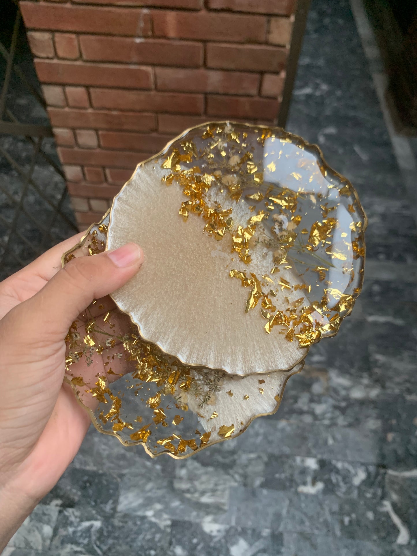 Beige Tea Coaster
