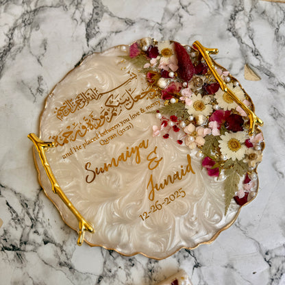 Gulab Engagement Resin Tray | ring holders