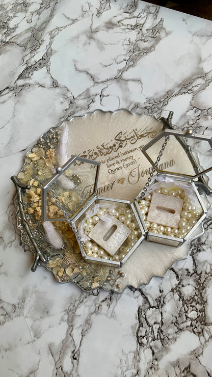 Silver Engagement Resin Tray | ring holders