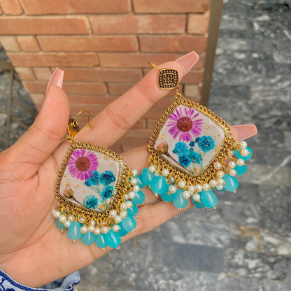 Floral Ferozi Jewelry Set