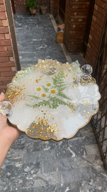 Resin Floral Vanity | Serving Tray