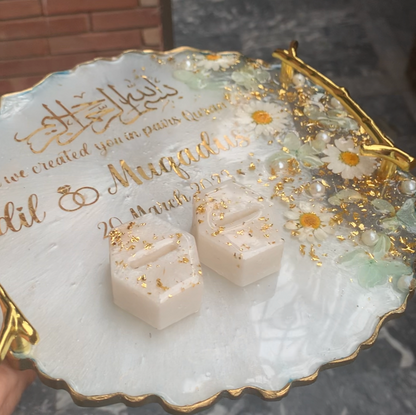 Nikkah/Engagement Plaque | 3D flowers